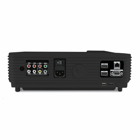 Проектор CACTUS CS-PRE.09B. WVGA, LCD, 1024×600, 16:10, 1200 лм, 350:1, 1.5 кг
