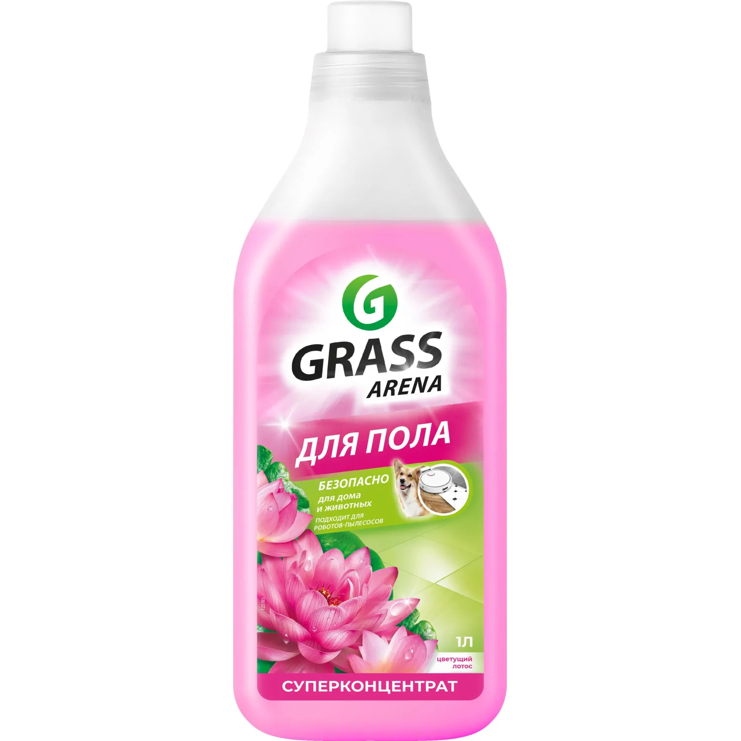 превью Средство для мытья пола с полирующим эффектом Grass Arena Цветущий лотос 1 л (концентрат)