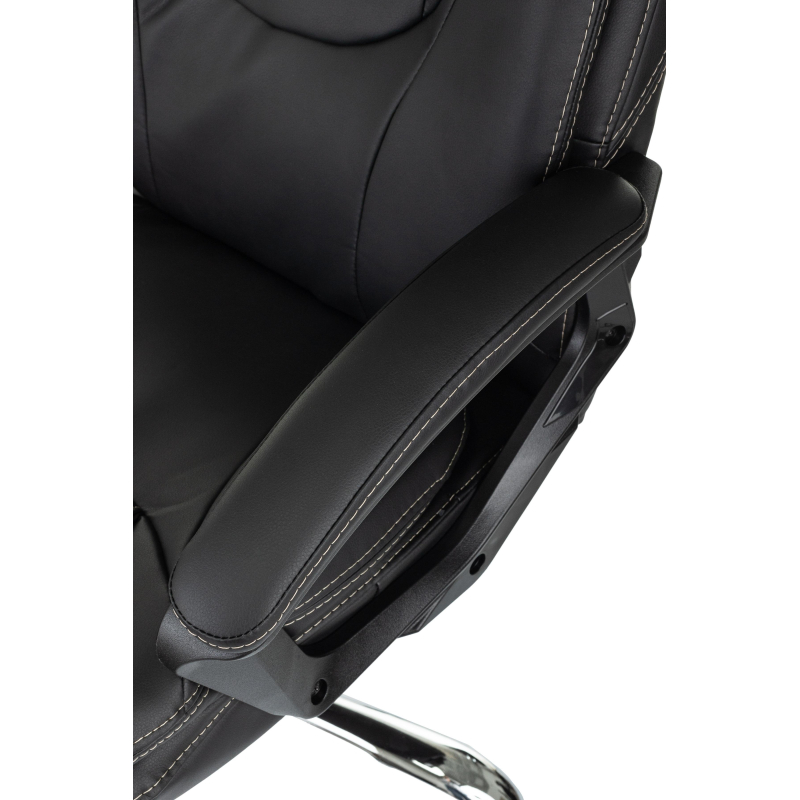 Кресло VB_EChair 668 TPU/SL черный экокожа крестов. металл хром