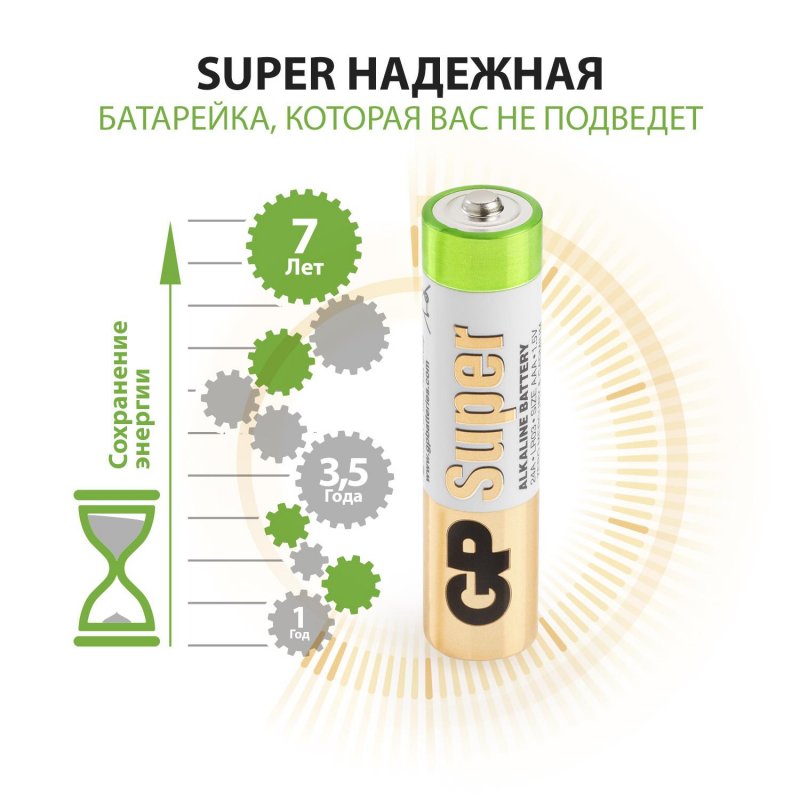 Батарейки GP мизинчиковые ААA LR03 (20 штук в упаковке)