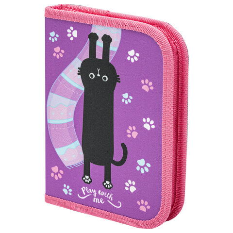 Пенал ПИФАГОР1 отделениеполиэстер19×13 см«Black cat»271010