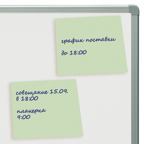 Блок самоклеящийся (стикер), STAFF, 76×76 мм, 100 л., зеленый