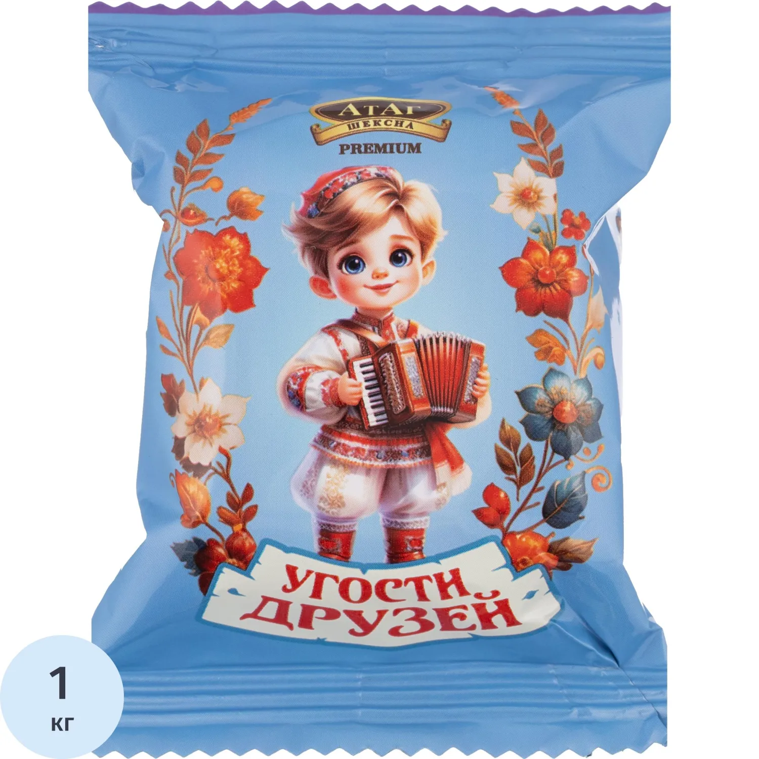 Вафли Атаг Угости друзей с кремовой начинкой глазированные 1 кг