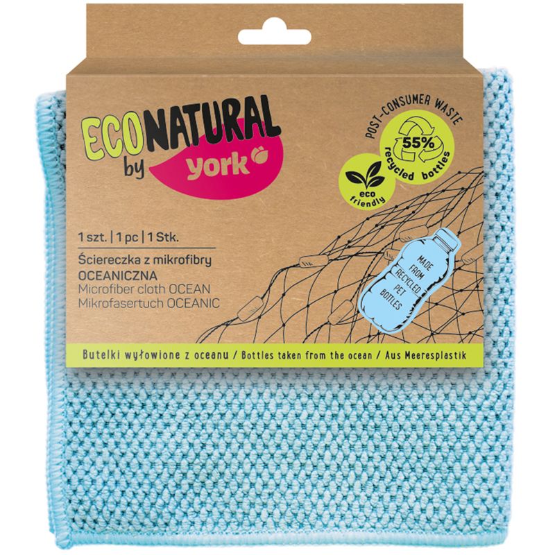 превью Салфетки для уборки York «Eco Natural», микрофибра, 30×30см, 300г/м2, европодвес