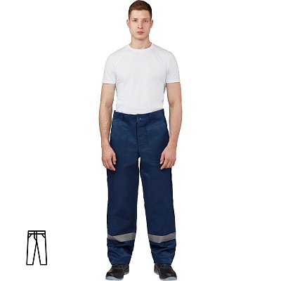 Брюки муж. л16 с СОП син/вас (р.48-50) 194-200