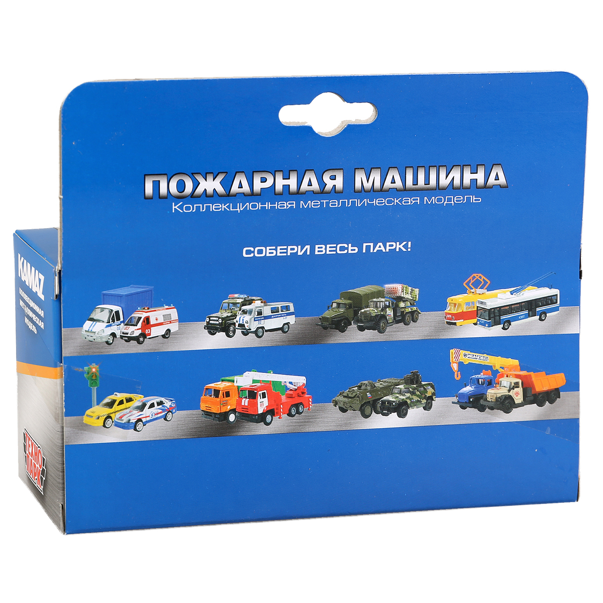 Машина игрушечная Технопарк «Пожарная машина», KAMAZ, металл., 12см, инерционная, с подвижными элементами