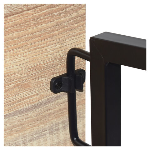 Стол на металлокаркасе BRABIX «LOFT CD-001», 800×440х740 мм, складной, цвет дуб натуральный