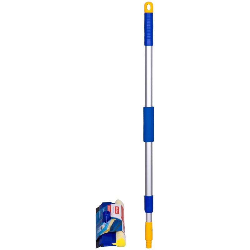 Стекломойка OfficeClean Professional, алюм. телеск. ручка 76-125см, раб. часть 25см(стяжка, губка, ручка)