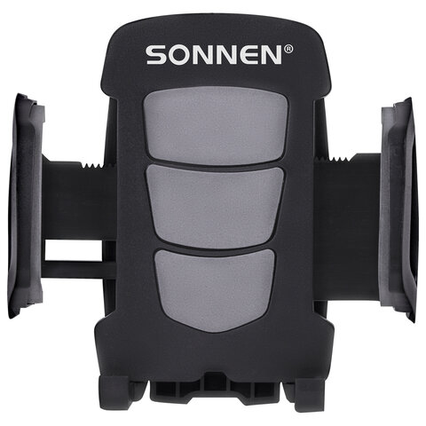 Держатель для телефона в авто на стекло SONNEN, зажим 50-100 мм, вращение 360°