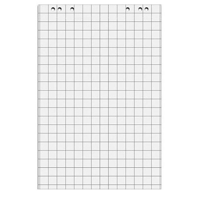 Блок бумаги для флипчарта Attache 67.5×98 см белая 50 листов в клетку (80 г/кв. м, 5 блоков в упаковке)
