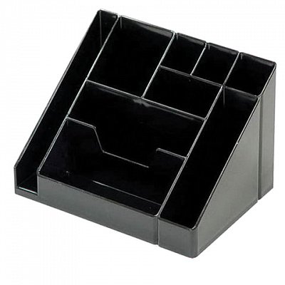 Подставка-органайзер СТАММ «Каскад», 115×160×105 мм, 9 отделений, черная