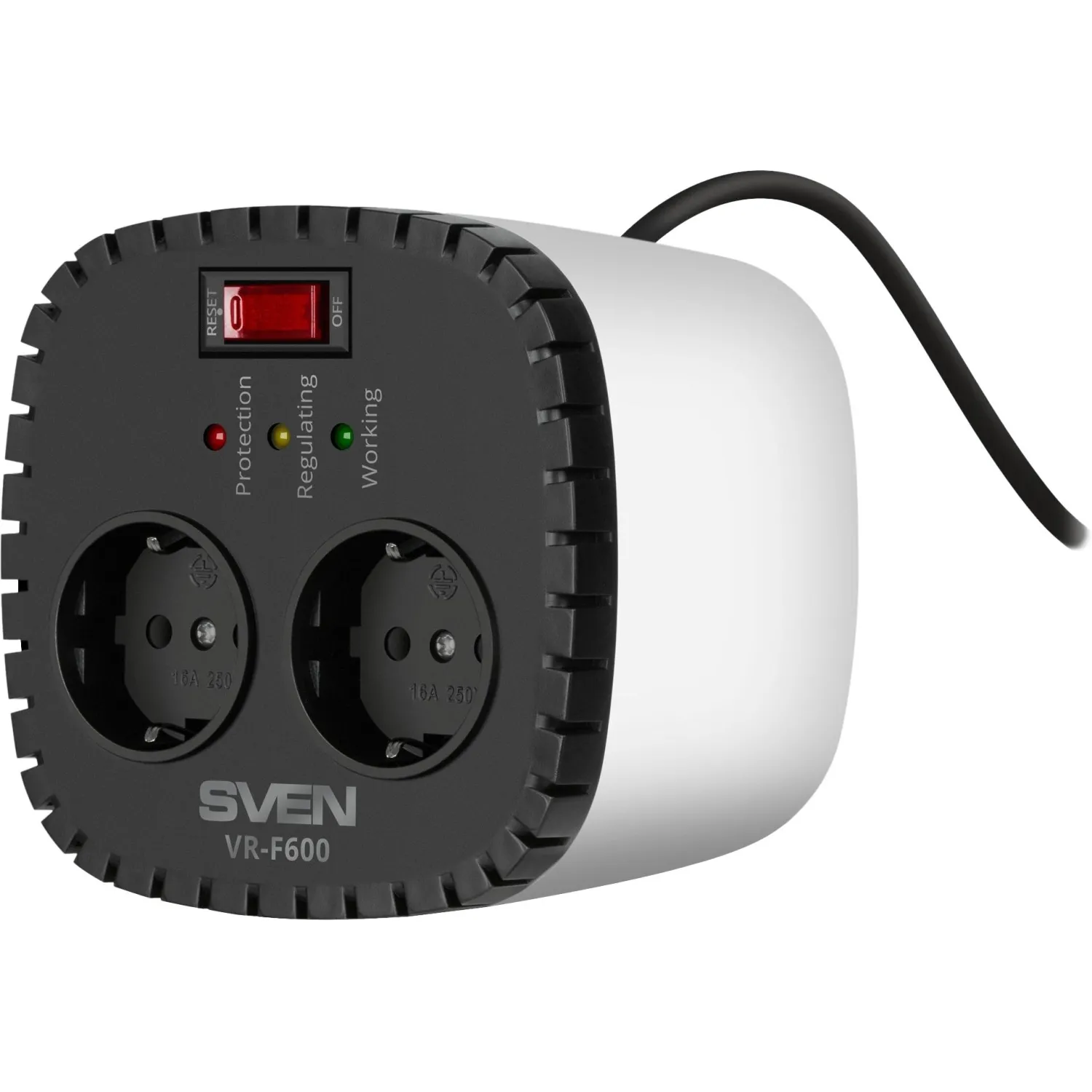 Стабилизатор напряжения SVEN VR-F600 (200Вт, Входное 170-280В, 2xEURO)