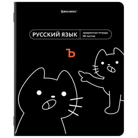 превью Тетрадь предметная МЕМЫ 48 л., TWIN-лак, РУССКИЙ ЯЗЫК, линия, подсказ, BRAUBERG