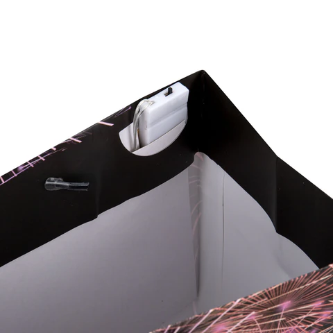 Пакет подарочный (1 штука) 26×13x32 см (L), «LED Bag», черный, ЗОЛОТАЯ СКАЗКА