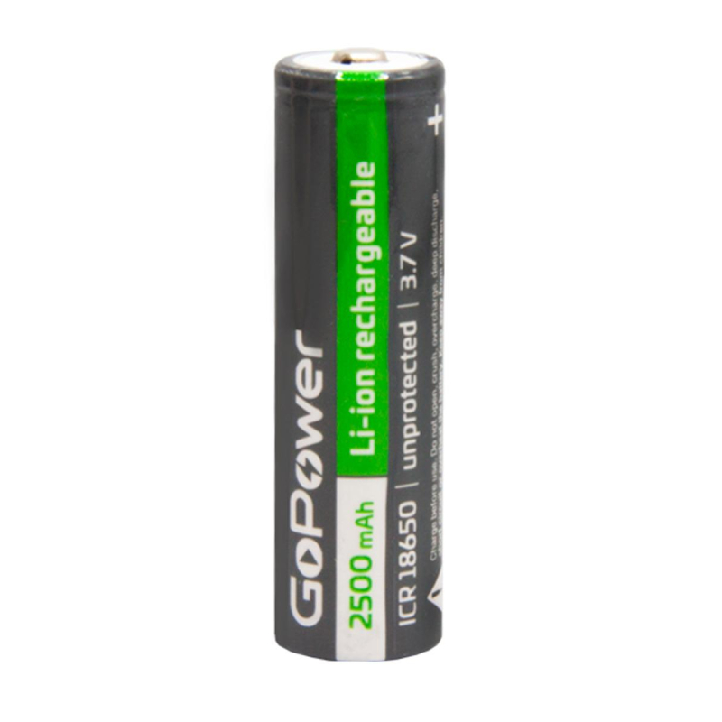 Аккумулятор Li-ion GoPower 18650 BL1 3.7V 2500mAh без защ выс/конт