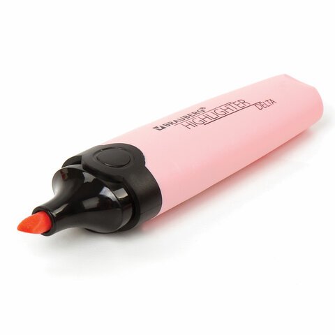 Текстовыделитель BRAUBERG «DELTA PASTEL», ПАСТЕЛЬНЫЙ РОЗОВЫЙ, линия 1-5 мм