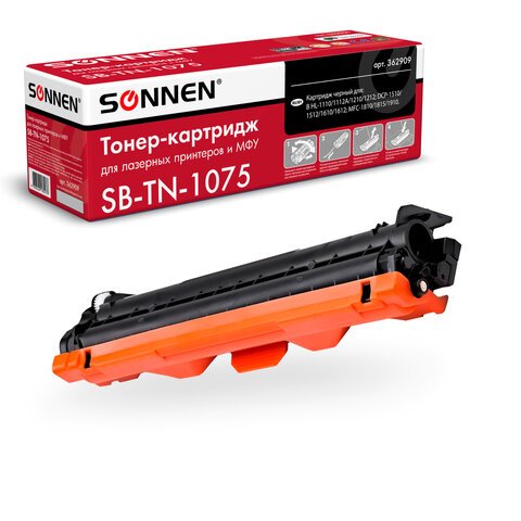 Картридж лазерный SONNEN (SB-TN1075) для BROTHER HL-1110R/1112R/DCP-1512/MFC-1815, ВЫСШЕЕ КАЧЕСТВО, ресурс 1000 стр. 