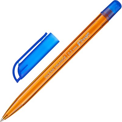 Ручка шариковая неавтомат. Комус Ocean Orange, масл, син,0.3мм, орнж. к, Россия