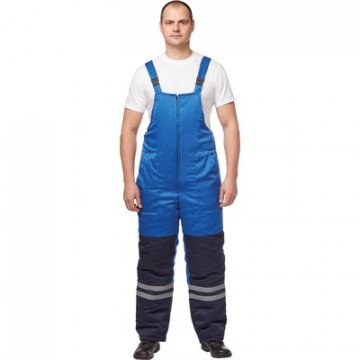 Костюм рабочий зимний мужской з03-КПК с СОП васильковый/синий (размер 48-50, рост 170-176)