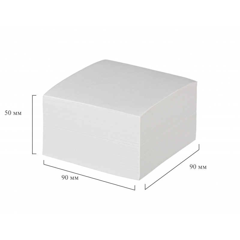 Блок для записей Attache запасной 90×90×50 мм белый (плотность 65 г/кв. м)