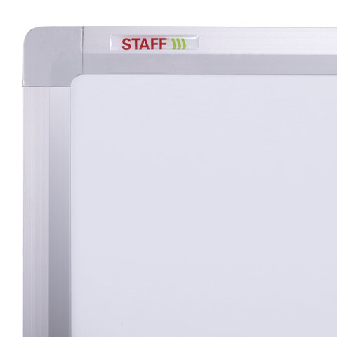 Доска магнитно-маркерная НА СТЕНДЕ 90×120 см, 2-сторонняя, STAFF