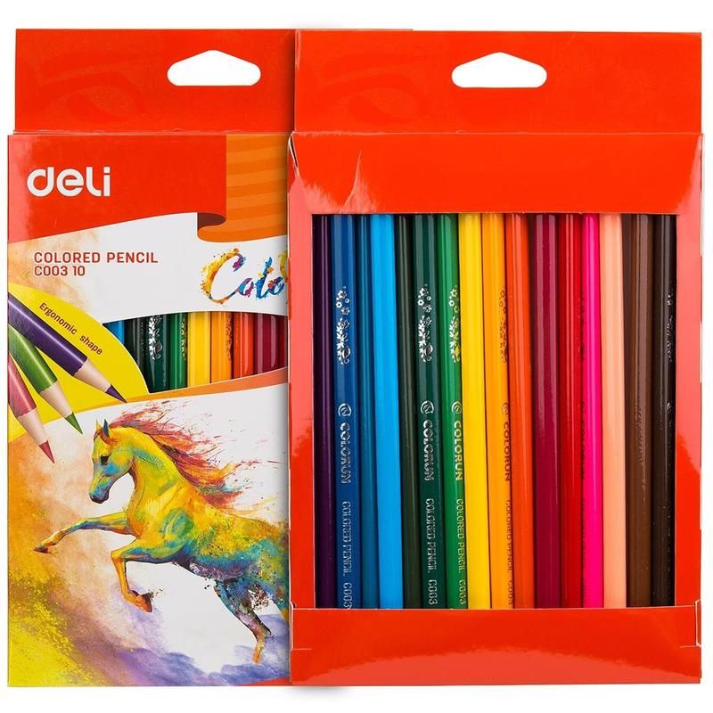 Карандаши цветные Deli ColoRun 18 цветов трехгранные
