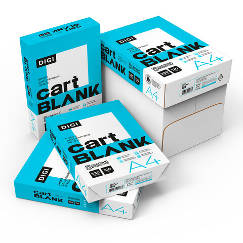 Бумага для цветной лазерной печати А4ПЛОТНАЯ 120г/м2330л., CARTBLANK DIGI, белизна