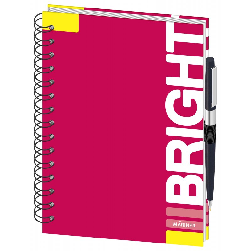 Бизнес-тетрадь Bright (А5, 120л, 148х205, клетка, бордо)