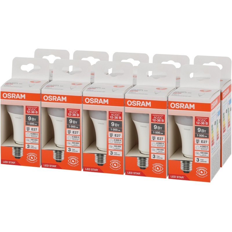 Лампа светодиодная OSRAM LSCLA100 9W/840 12-36VFR E27 FS1