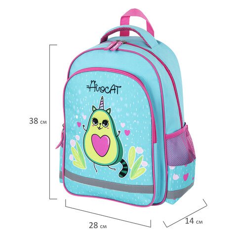 Рюкзак ПИФАГОР SCHOOL для начальной школы, «Avocat», 38×28×14 см