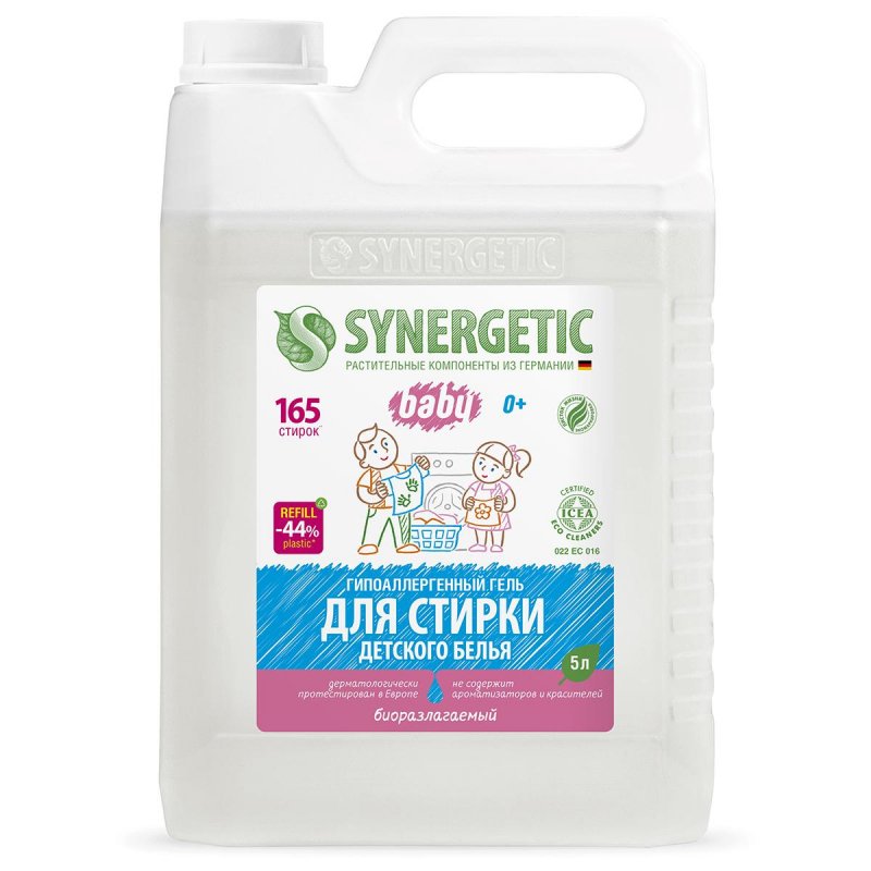 превью Гель для стирки Synergetic Baby для детского белья 5 л