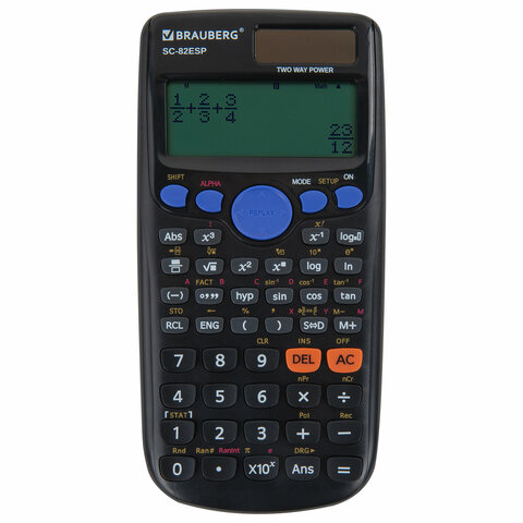 Калькулятор инженерный BRAUBERG SC-82ESP (165×84 мм)252 функции10+2 разрядовдвойное питание271723
