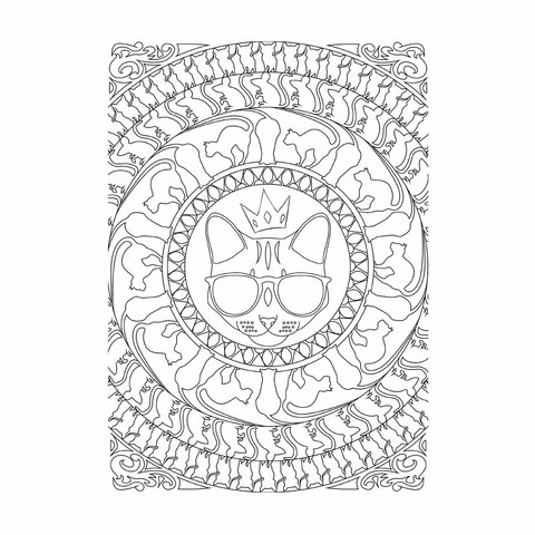 Раскраска-Антистресс КОТОТЕРАПИЯ, 210×280мм, 128 страниц, склейка, ЭКСМО, ш/к 33160
