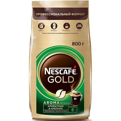 Кофе Nescafe Gold растворимый Aroma Intenso 800 г