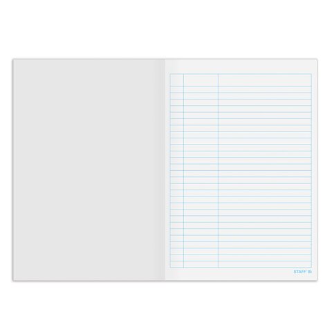 Книга учета 48 л., мелованный картон, пустографка, блок офсет, А4 (200×290 мм), STAFF, 130212