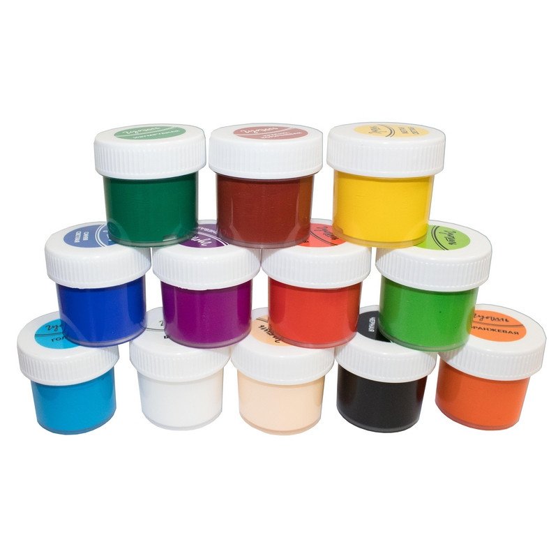 Гуашь ЛУЧ «Школа творчества», 12 цветов по 20 мл, без кисти, картонная упаковка, 29С 1753-08