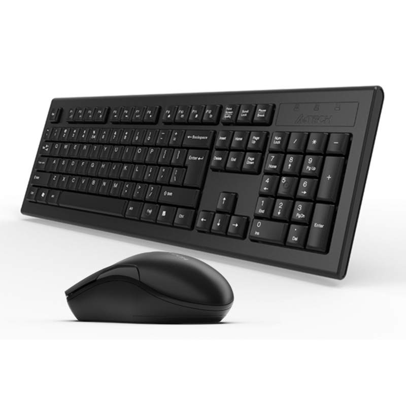 Набор клавиатура+мышь A4Tech 3000NS клав:чер мышь:чер/USB/WLS/Multimedia