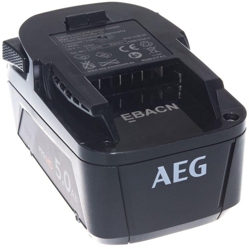 превью Аккумулятор AEG L1850SHD (18 В, 5 Ач, Li-ion, 4935478860)