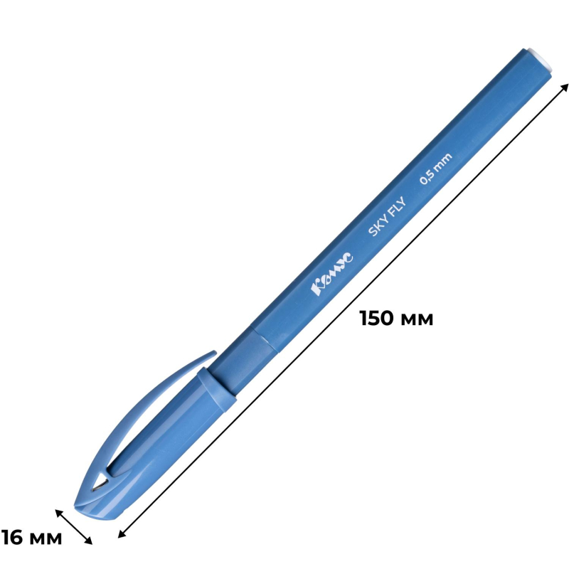 Ручка шариковая Комус Sky Fly, д. ш. 0.7 мм, манж, синяя