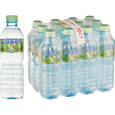 Вода минеральная Сенежская негазированная 0.5 литра (12 штук в упаковке)
