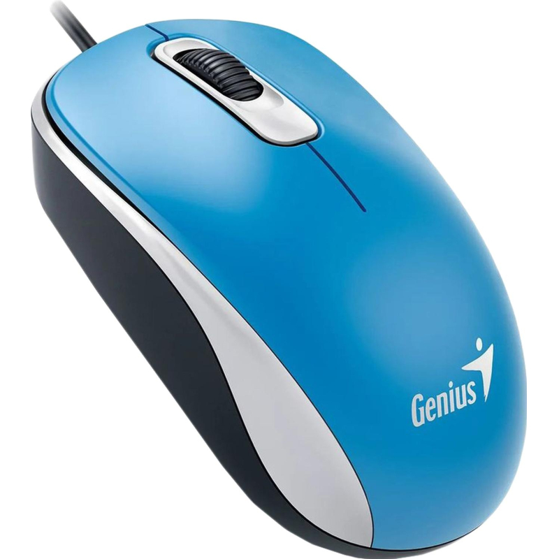 Мышь компьютерная Genius DX-110, USB, 1000 DPI, синий