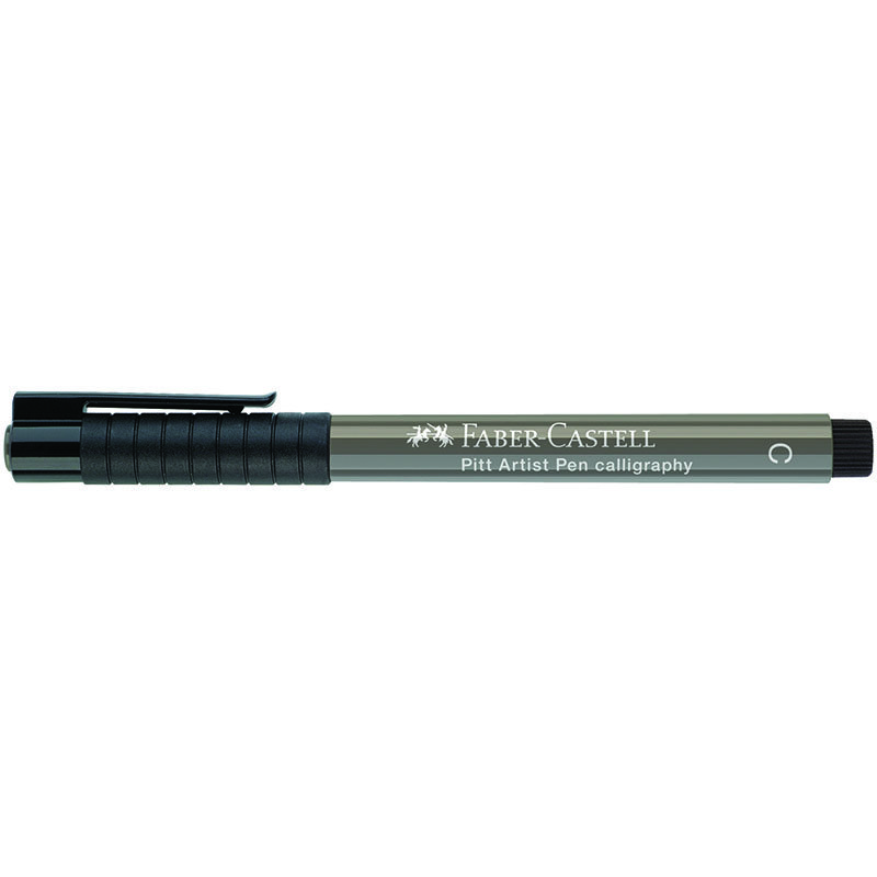Ручка капиллярная Faber-Castell «Pitt Artist Pen Calligraphy» цвет 273 теплый серый IV, С=2.5мм, пишущий узел каллиграфический