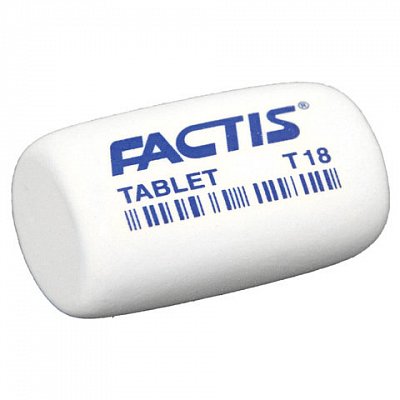 Резинка стирательная FACTIS Tablet T 18 (Испания), скошенный край, 45×28×13 мм, синтетический каучук
