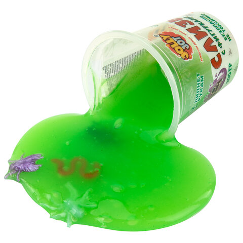 Слайм, слизь с фигурками, насекомые, 200 г, НАБОР 3 шт., JOLLY JOT (ДЖОЛЛИ ДЖОТ)