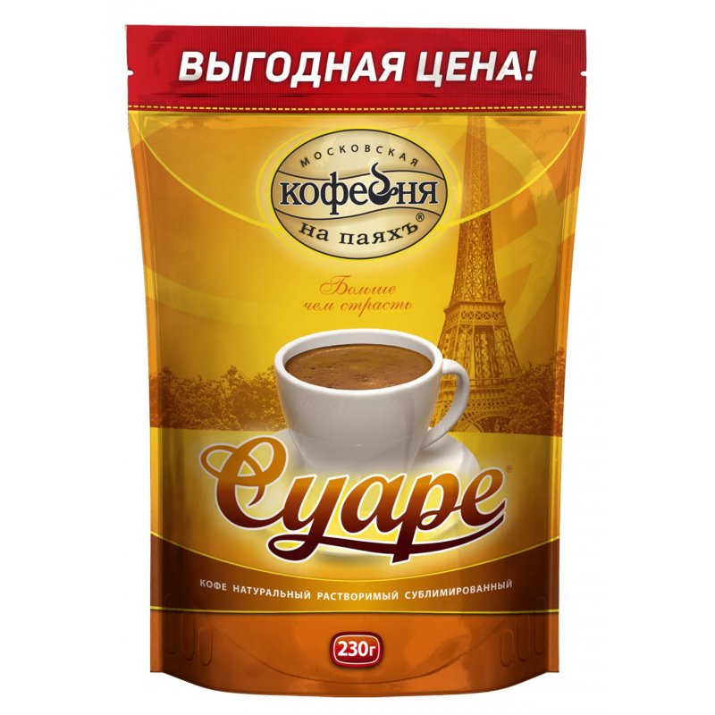 превью Кофе рaстворимый Московская кофейня на паяхъ Суаре 230 г