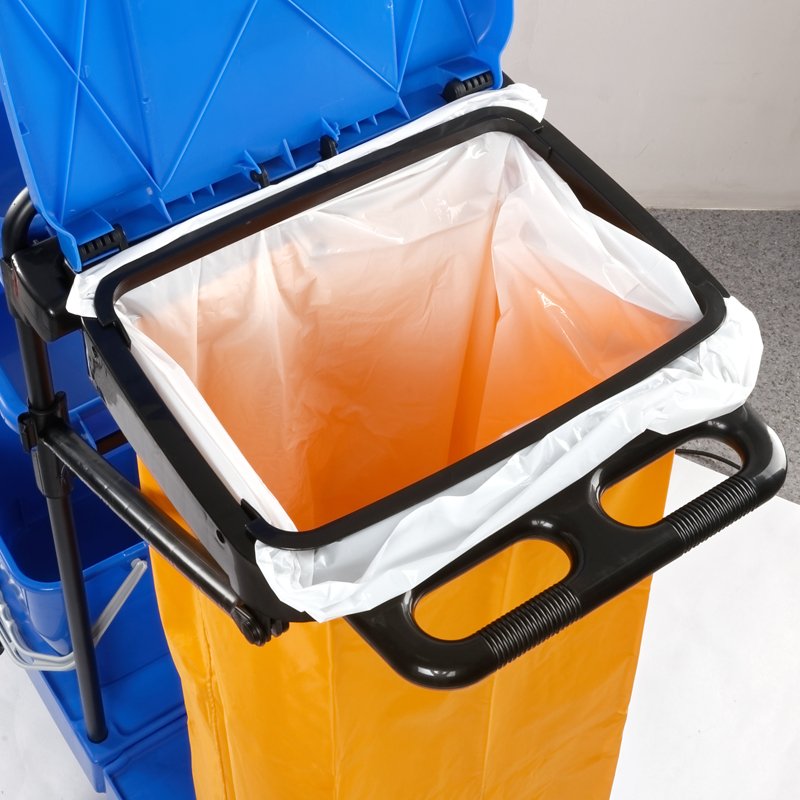 Тележка уборочная OfficeClean Professional ведра 2×20л, 2×11л, отжим, держ. д/мешка, мешок, 2поддона