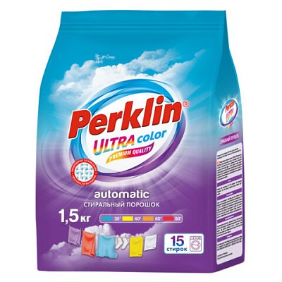 Стиральный порошок автомат 1.5 кг PERKLIN ULTRA «Color»УЛУЧШЕННАЯ ФОРМУЛАуниверсальный700605