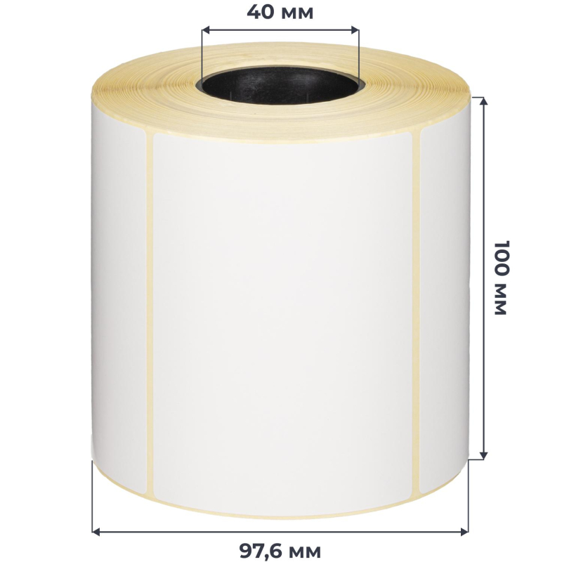 Термотрансферные этикетки ПГЛ 100×72 (2 шт. )+риббон WAX 104×100 в комплекте