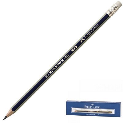 Карандаш Faber-Castell Goldfaber, НВ, с ластиком, заточенный