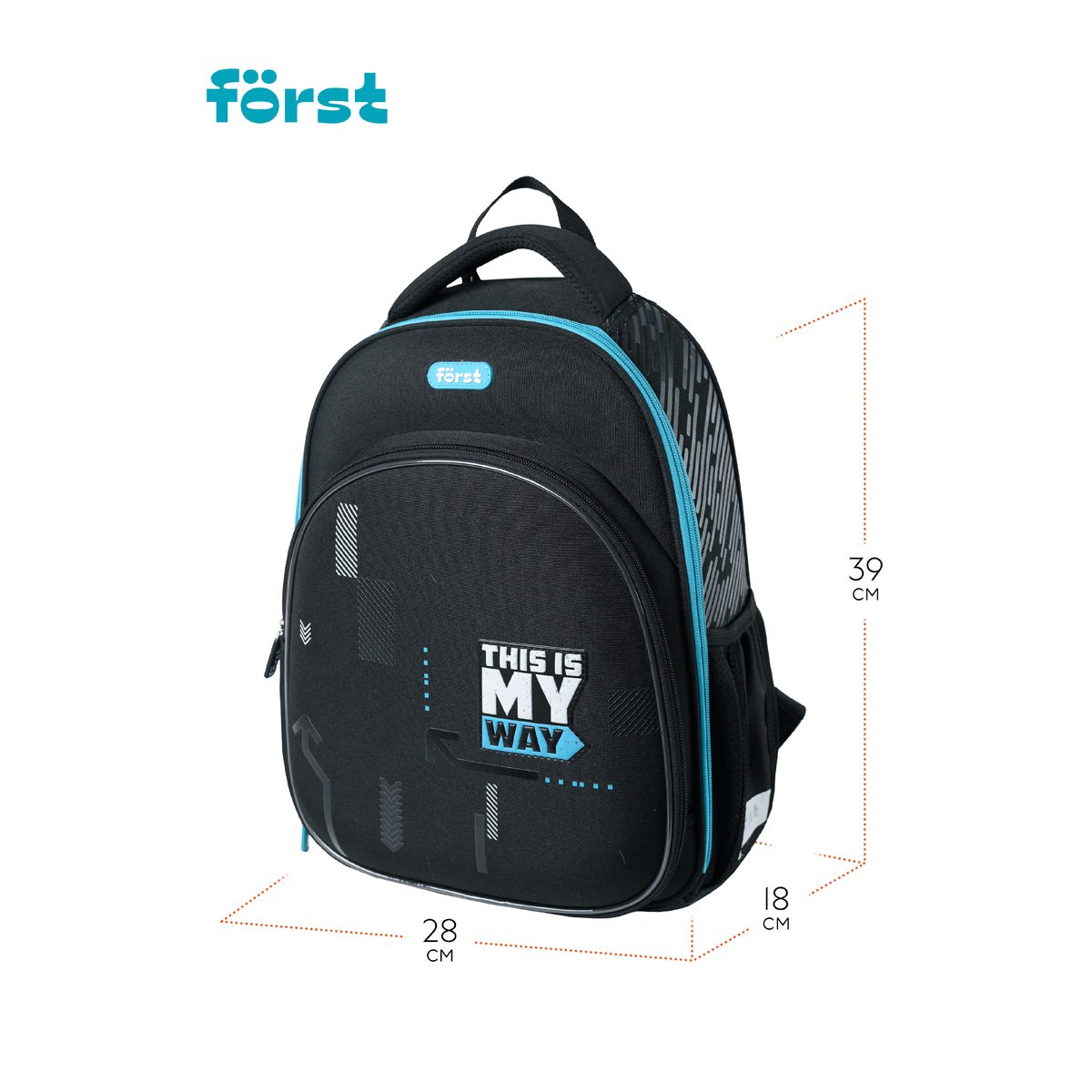 Ранец Först F-Complex «Way to win» в комплекте со сменой передней панелью, 39×28×18 см, 2 отделения, 2 кармана, анатомическая спинка